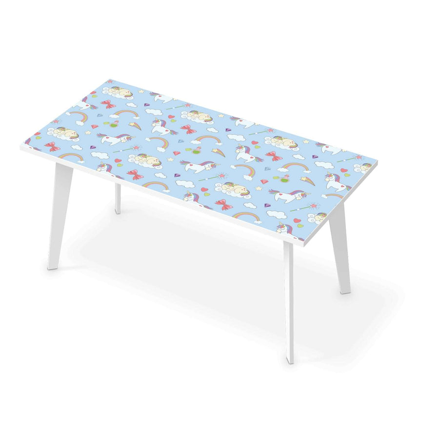 Tischfolie Rainbow Unicorn - Esszimmer Tisch 160x80 cm