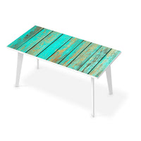 Tischfolie Wooden Aqua - Esszimmer Tisch 160x80 cm