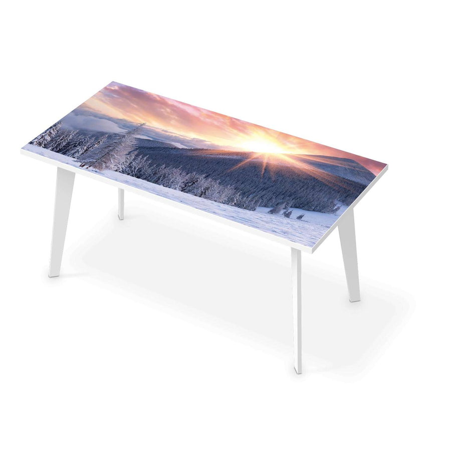 Tischfolie Zauberhafte Winterlandschaft - Esszimmer Tisch 160x80 cm