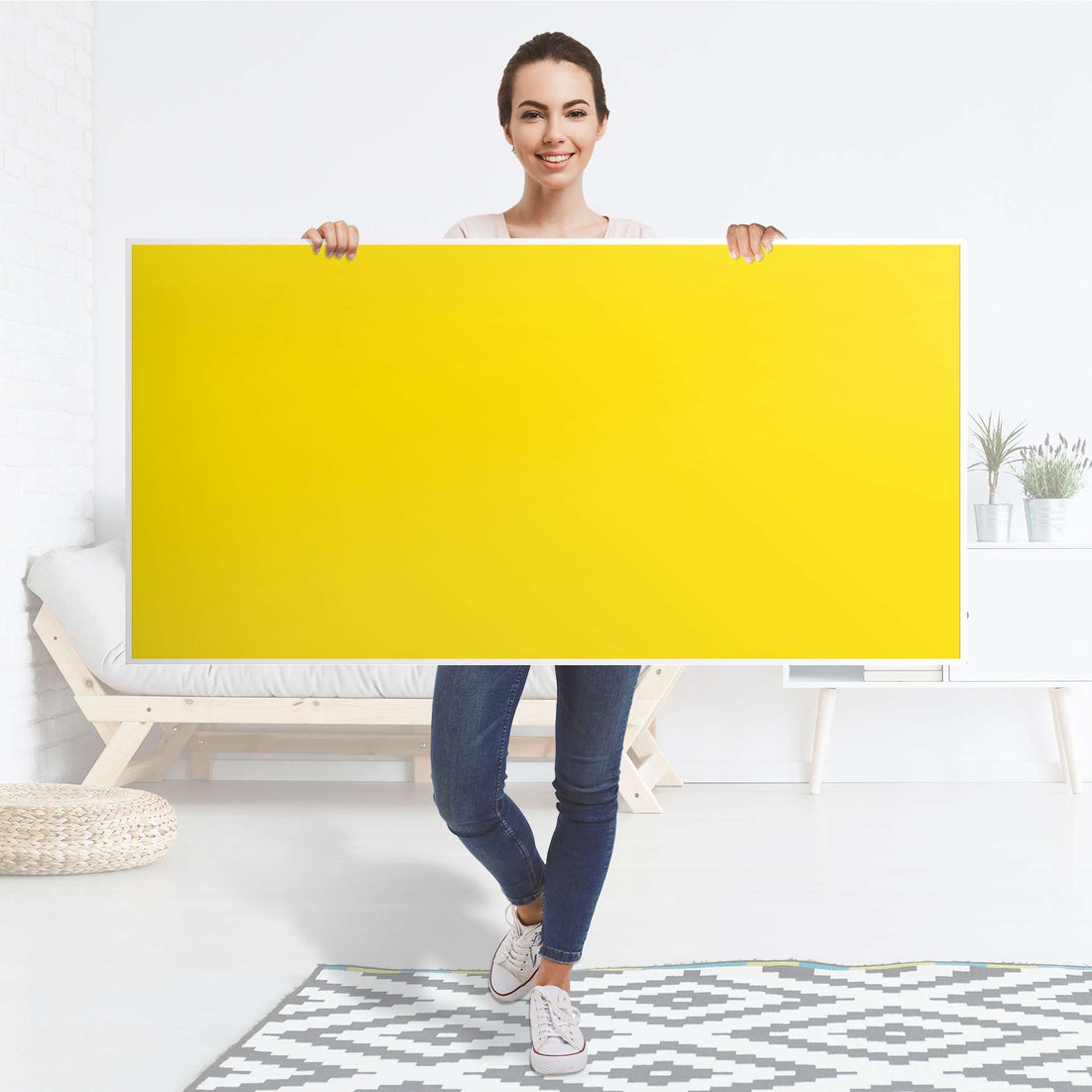 Tischfolie Gelb Dark - Tisch 160x80 cm - Folie