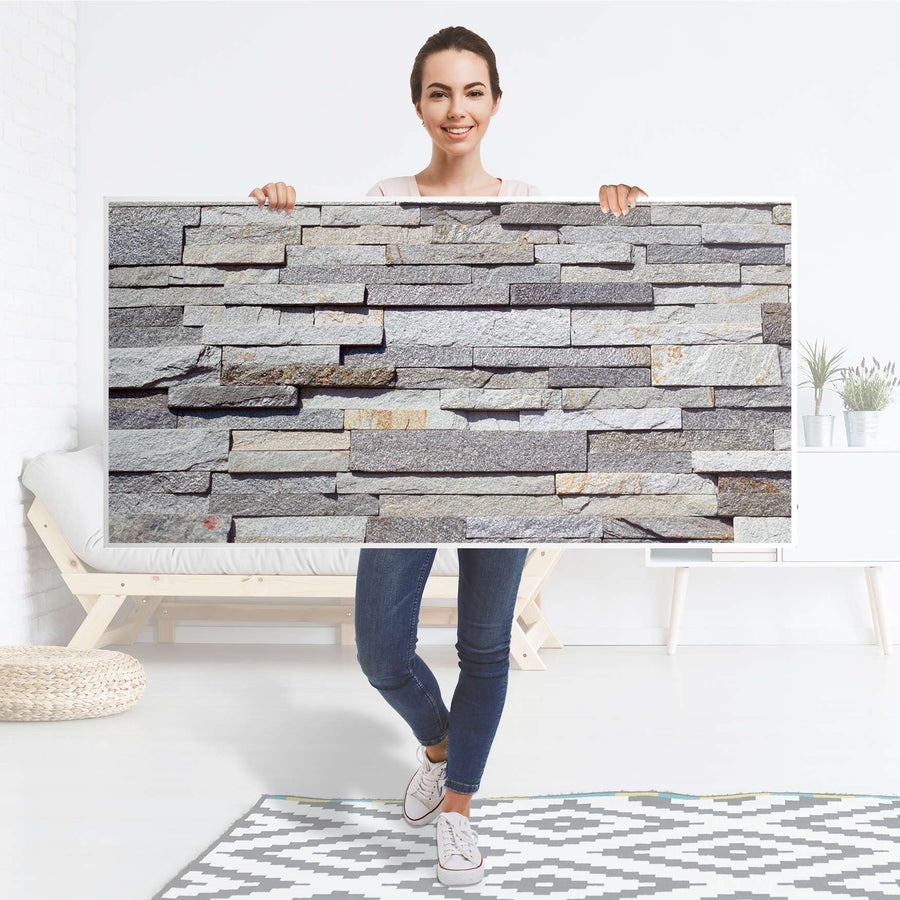 Tischfolie Granit-Wand - Tisch 160x80 cm - Folie