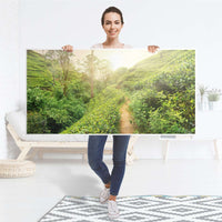 Tischfolie Green Tea Fields - Tisch 160x80 cm - Folie