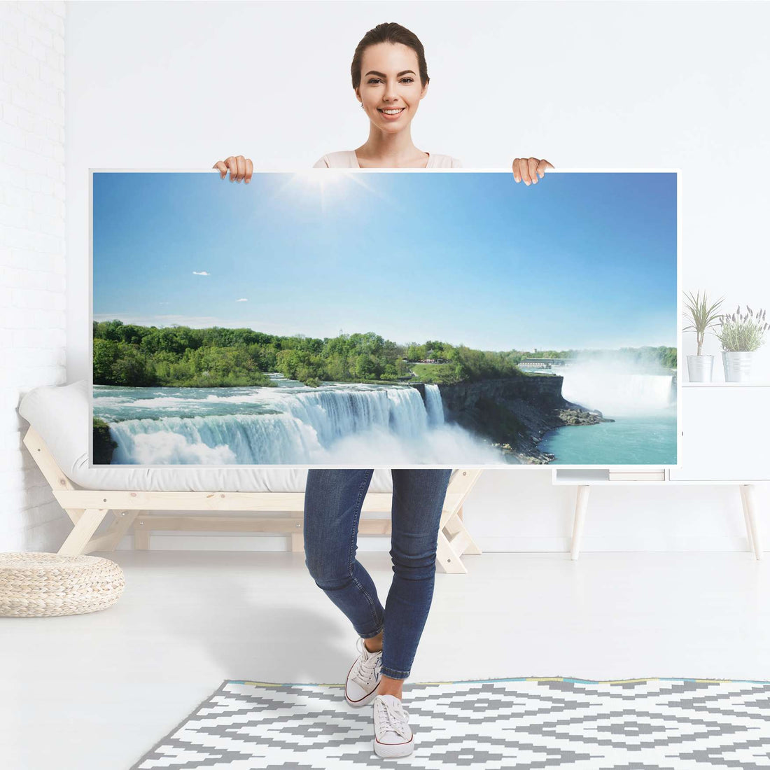 Tischfolie Niagara Falls - Tisch 160x80 cm - Folie