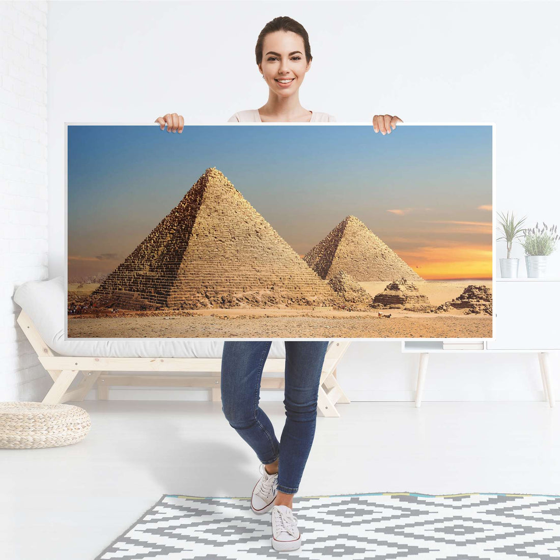 Tischfolie Pyramids - Tisch 160x80 cm - Folie