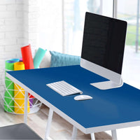 Tischfolie Blau Dark - Tisch 160x80 cm - Schreibtisch