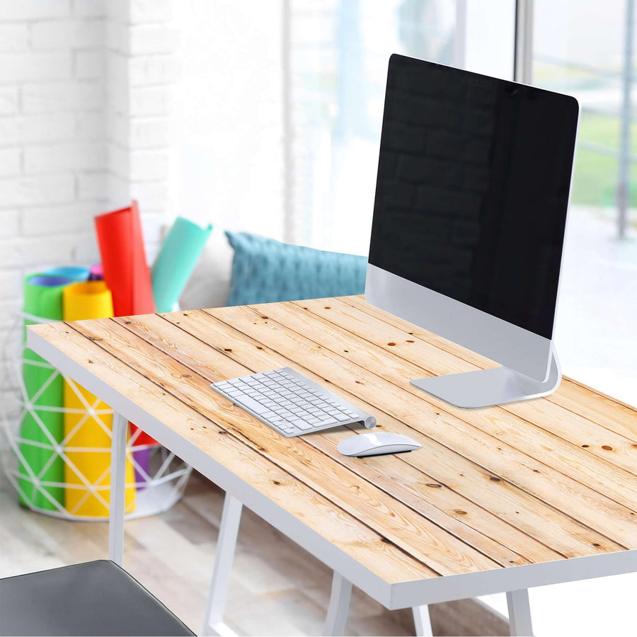Tischfolie Bright Planks - Tisch 160x80 cm - Schreibtisch