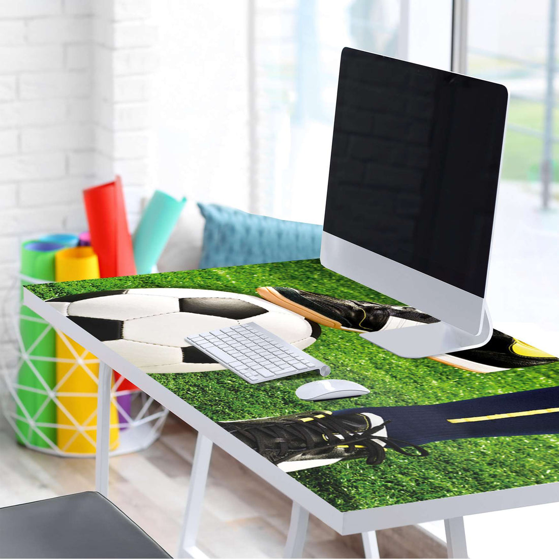 Tischfolie Fussballstar - Tisch 160x80 cm - Schreibtisch