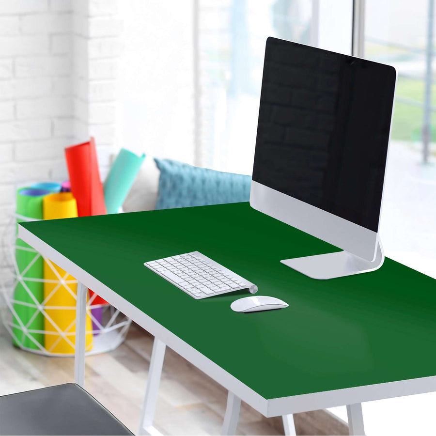 Tischfolie Grün Dark - Tisch 160x80 cm - Schreibtisch