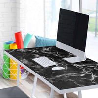 Tischfolie Marmor schwarz - Tisch 160x80 cm - Schreibtisch