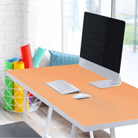 Tischfolie Orange Light - Tisch 160x80 cm - Schreibtisch