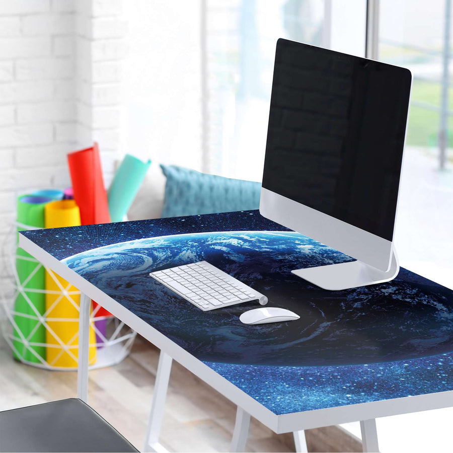 Tischfolie Planet Blue - Tisch 160x80 cm - Schreibtisch
