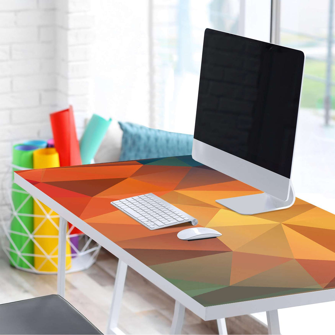 Tischfolie Polygon - Tisch 160x80 cm - Schreibtisch