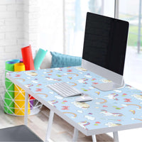 Tischfolie Rainbow Unicorn - Tisch 160x80 cm - Schreibtisch