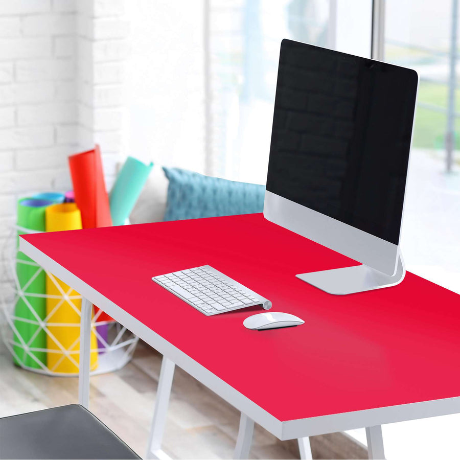 Tischfolie Rot Light - Tisch 160x80 cm - Schreibtisch