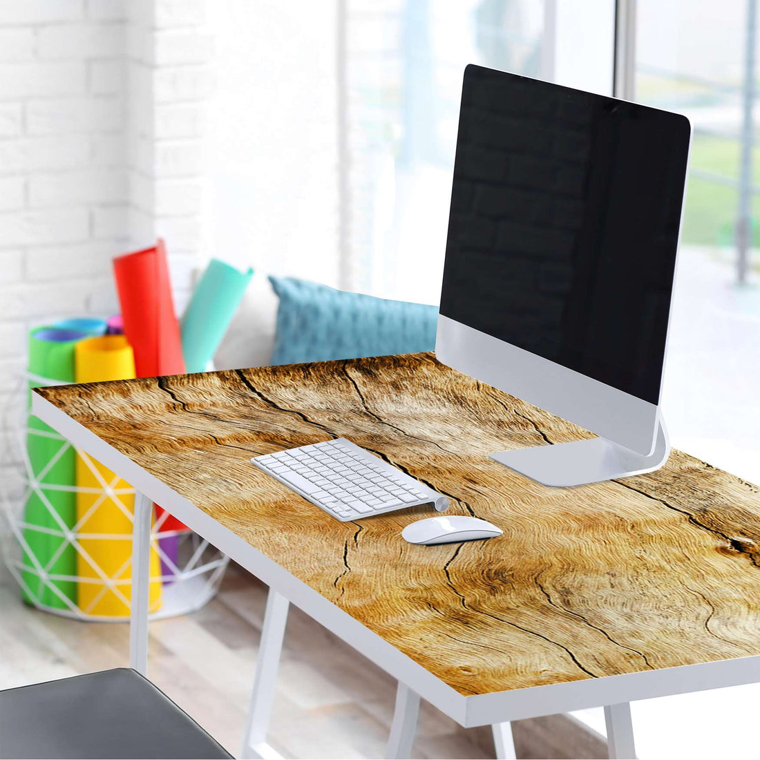 Tischfolie Unterholz - Tisch 160x80 cm - Schreibtisch