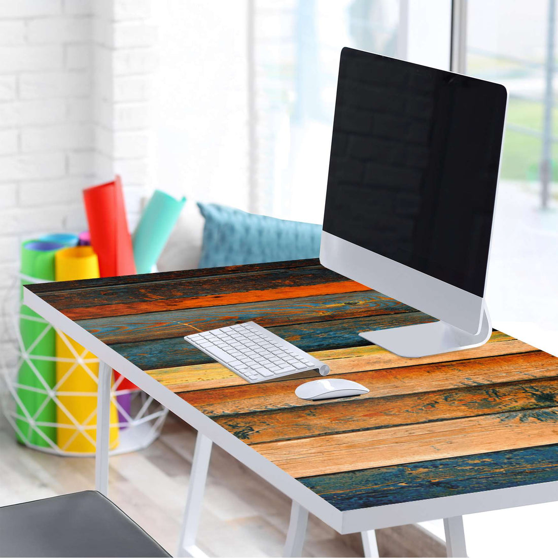 Tischfolie Wooden - Tisch 160x80 cm - Schreibtisch