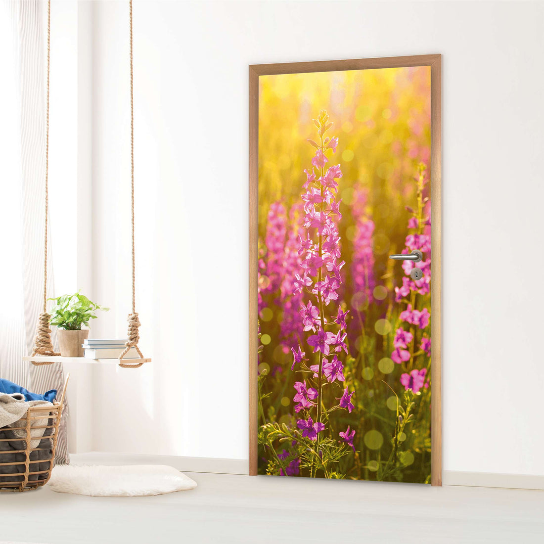 Türfolie Kinderzimmer - Flower Meadow (Innen-/Außenfläche)