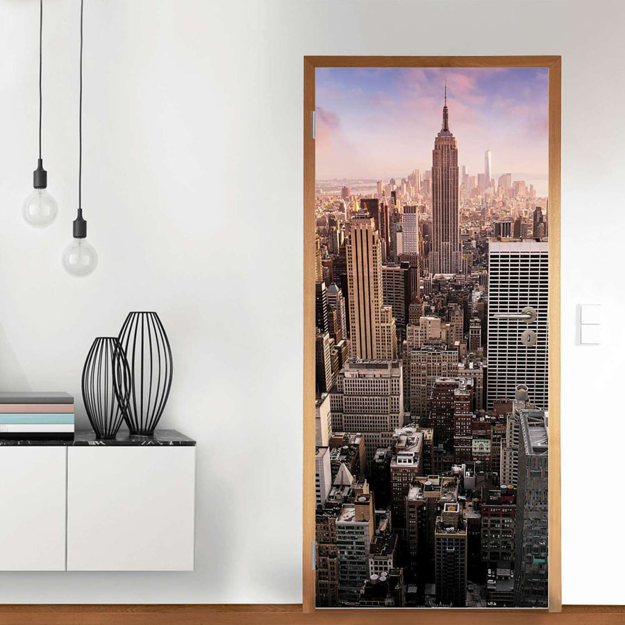 Türfolie Big Apple - Wohnzimmer (Innen-/Außenfläche)