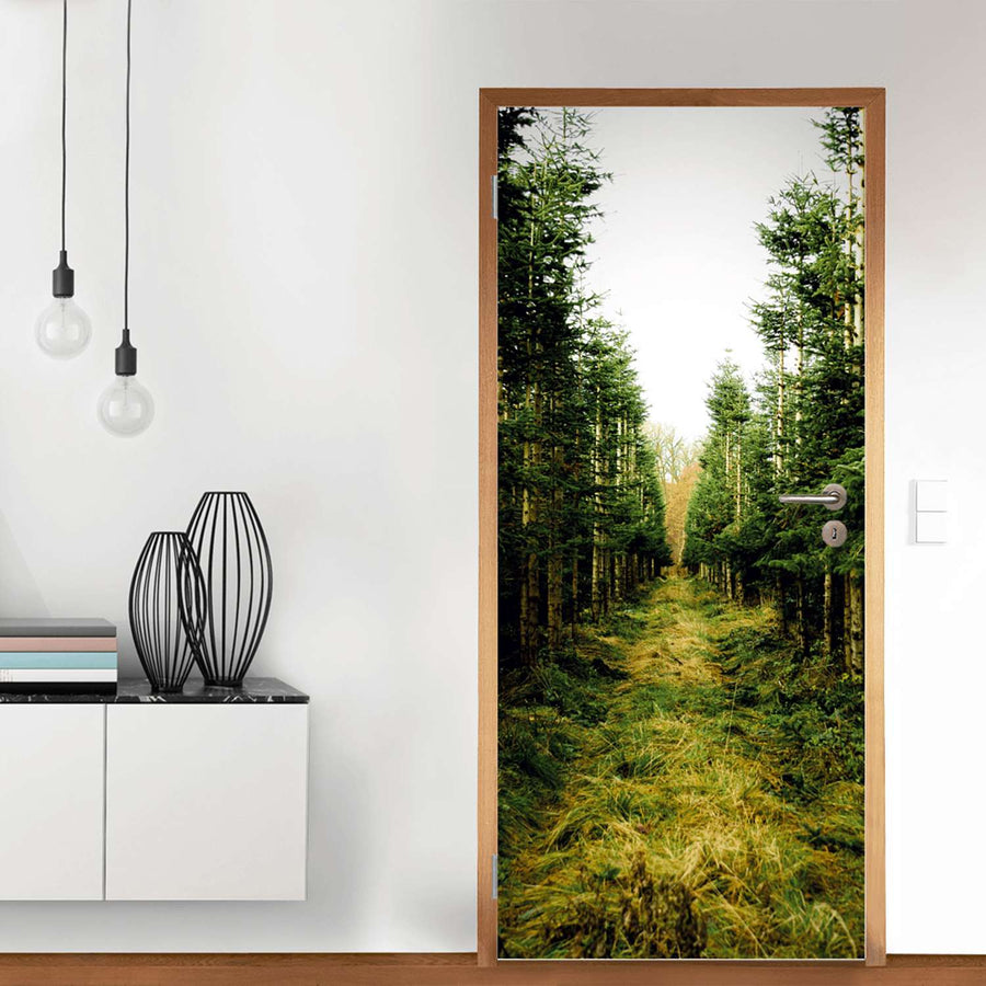 Türfolie Green Alley - Wohnzimmer (Innen-/Außenfläche)