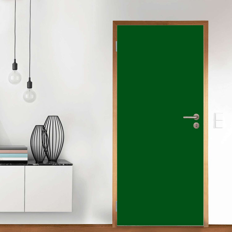 Türfolie Grün Dark - Wohnzimmer (Innen-/Außenfläche)