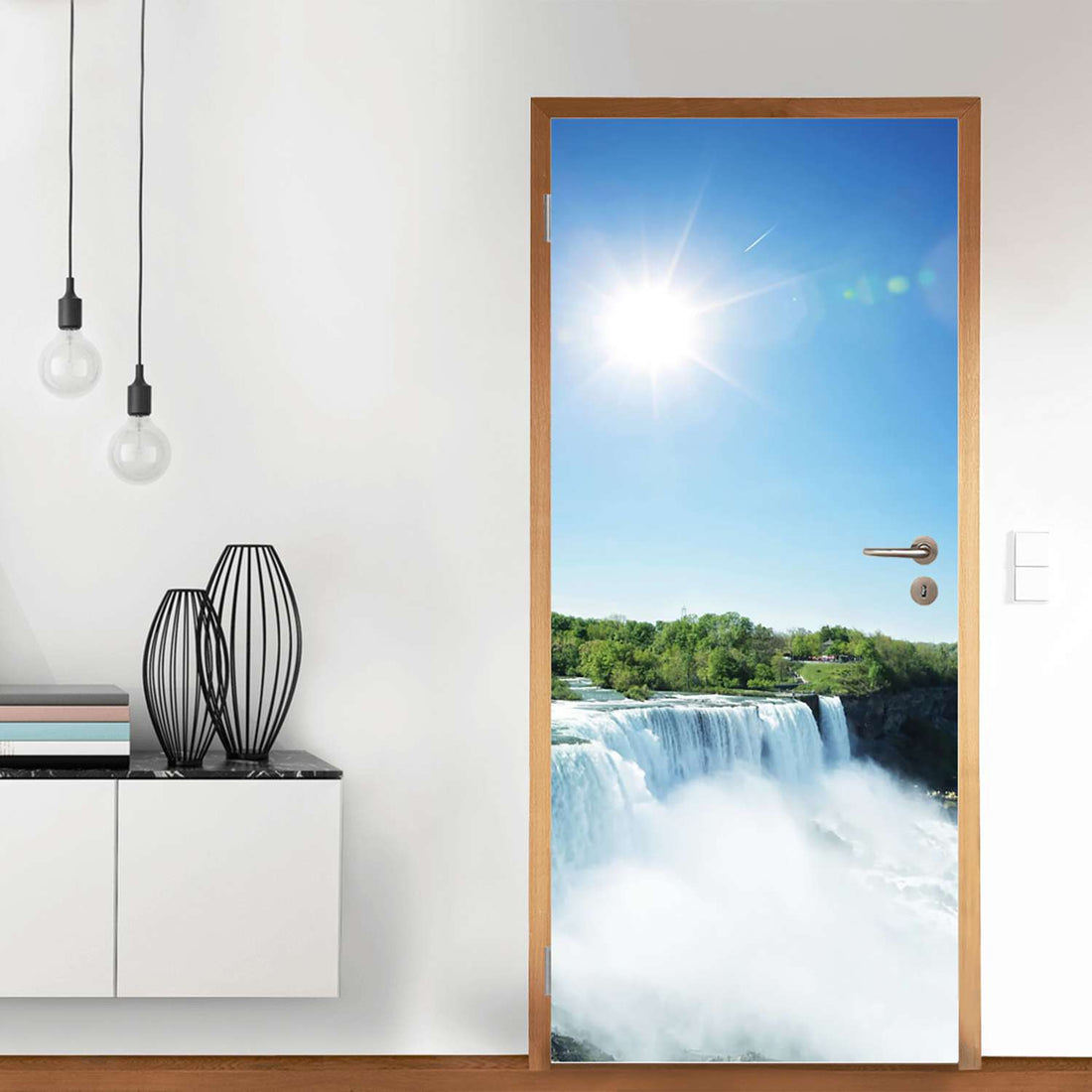 Türfolie Niagara Falls - Wohnzimmer (Innen-/Außenfläche)