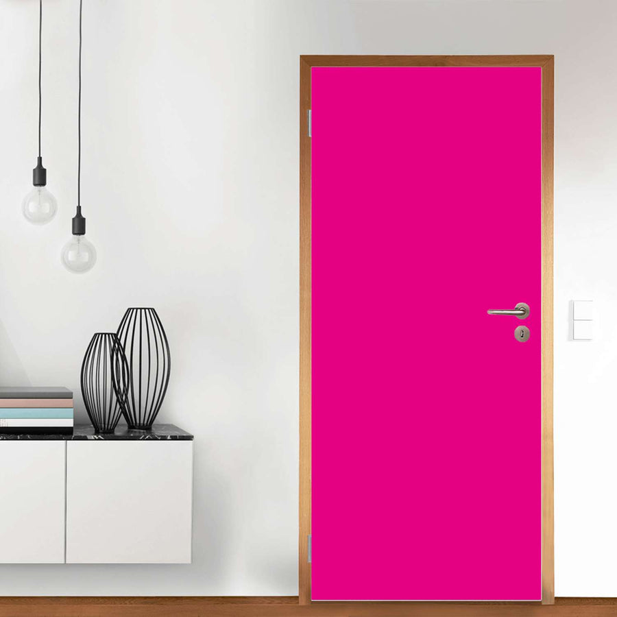 Türfolie Pink Dark - Wohnzimmer (Innen-/Außenfläche)