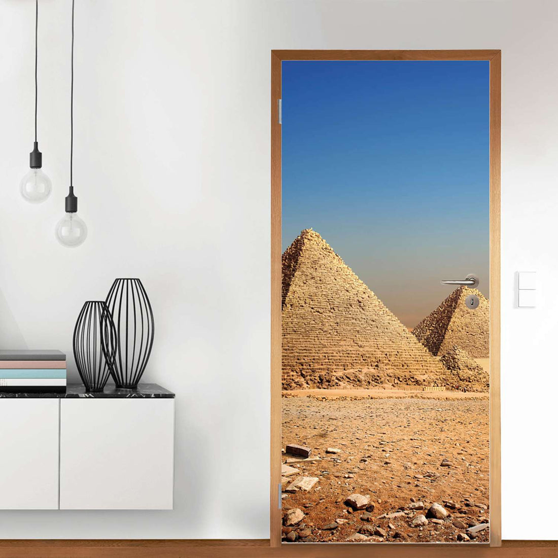 Türfolie Pyramids - Wohnzimmer (Innen-/Außenfläche)