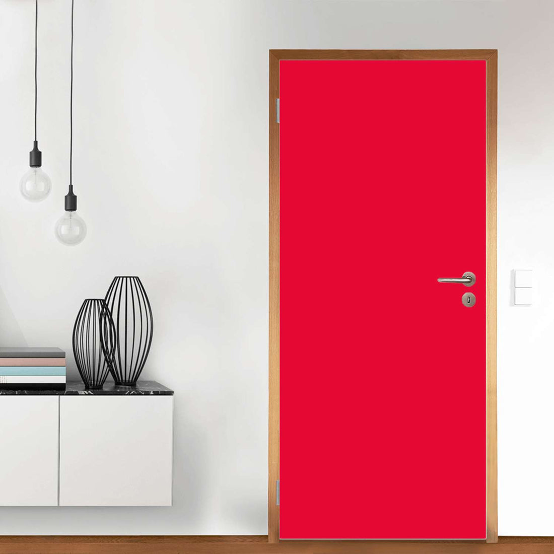 Türfolie Rot Light - Wohnzimmer (Innen-/Außenfläche)