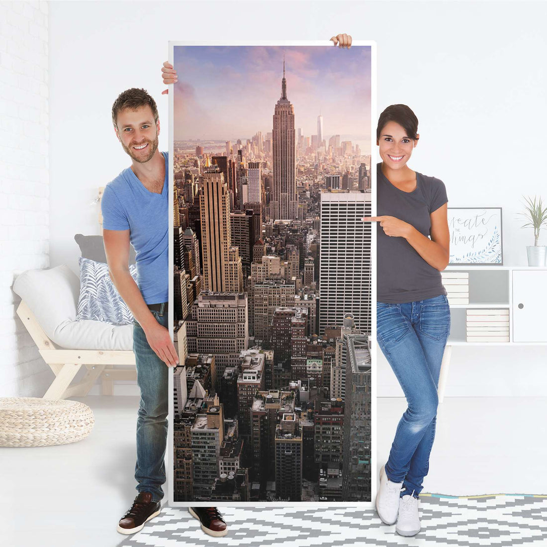 Selbstklebende Türfolie - Big Apple (Innen-/Außenfläche)